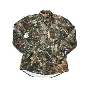 SHE OUTDOOR Long Sleeve Button Down Camo Shirt Size Medium
